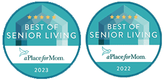 2logos Best of senior living and readers choice logos 2023