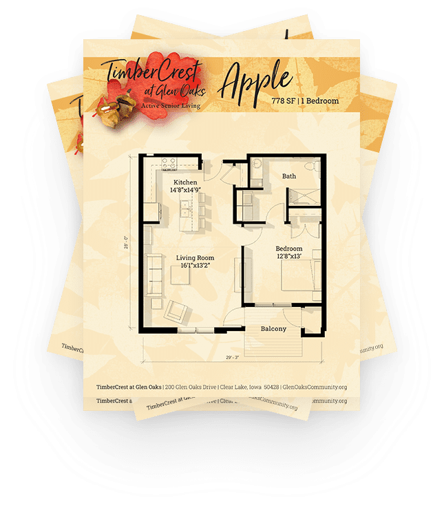 TimberCrest Senior Living Floor Plans